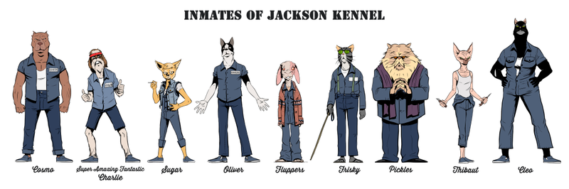 Character line-up by Daniel Bayliss